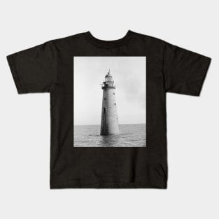 Minot's Ledge Light, 1880. Vintage Photo Kids T-Shirt